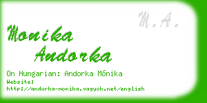 monika andorka business card